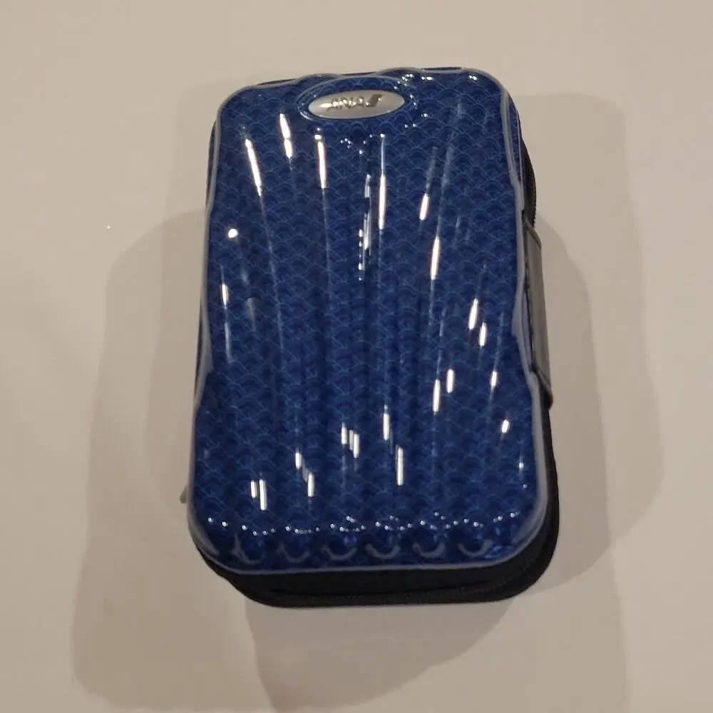 Samsonite ANA First Class Blue Black Zip Travel Case Amenity Toiletry Bag Pouch